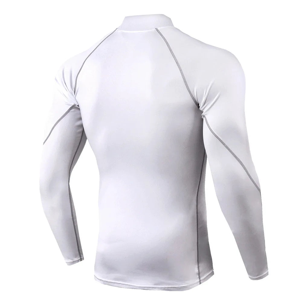 Men Sport T-shirt Quick Dry Bodybuilding Running Shirt Long Sleeve Compression Top Gym T Shirt