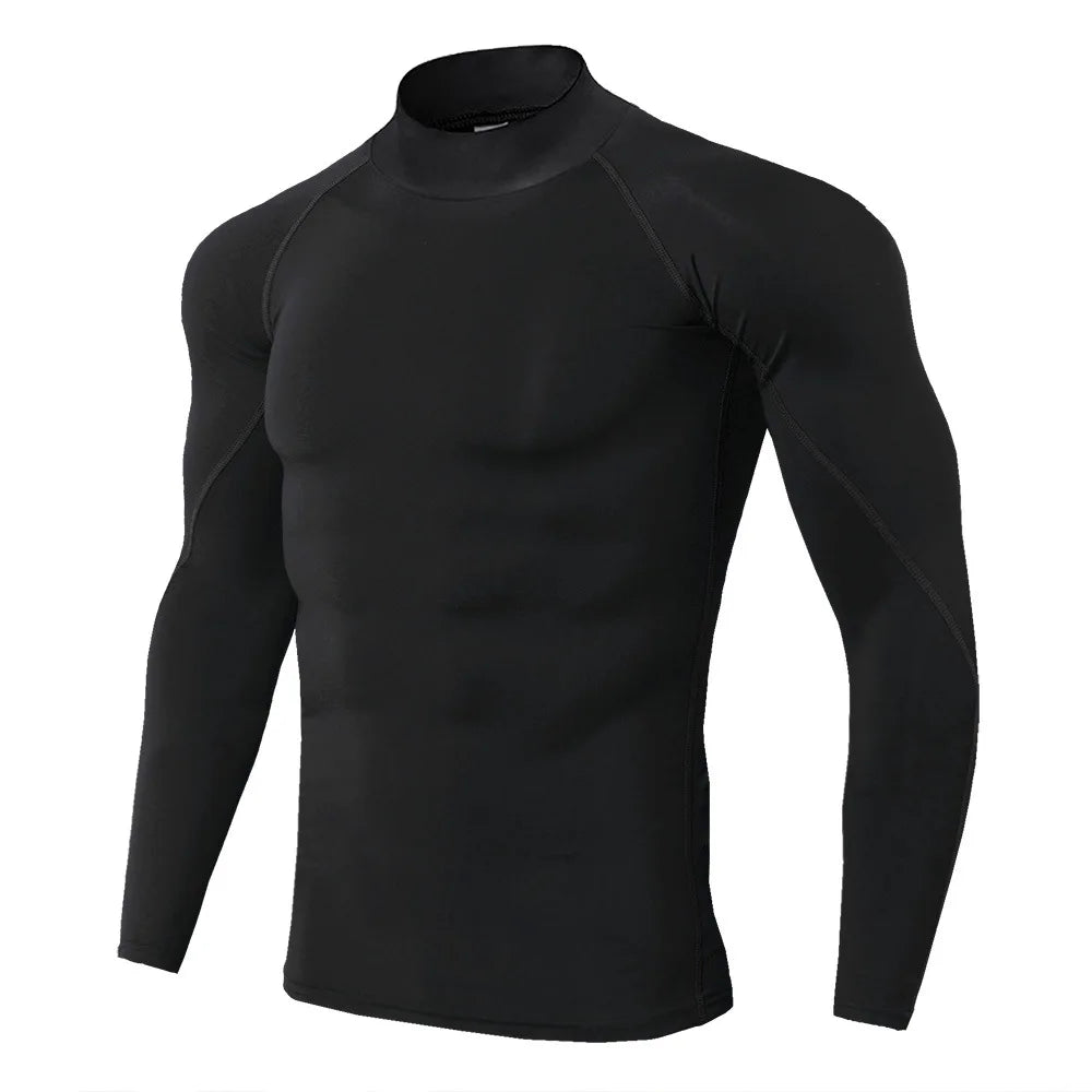 Men Sport T-shirt Quick Dry Bodybuilding Running Shirt Long Sleeve Compression Top Gym T Shirt