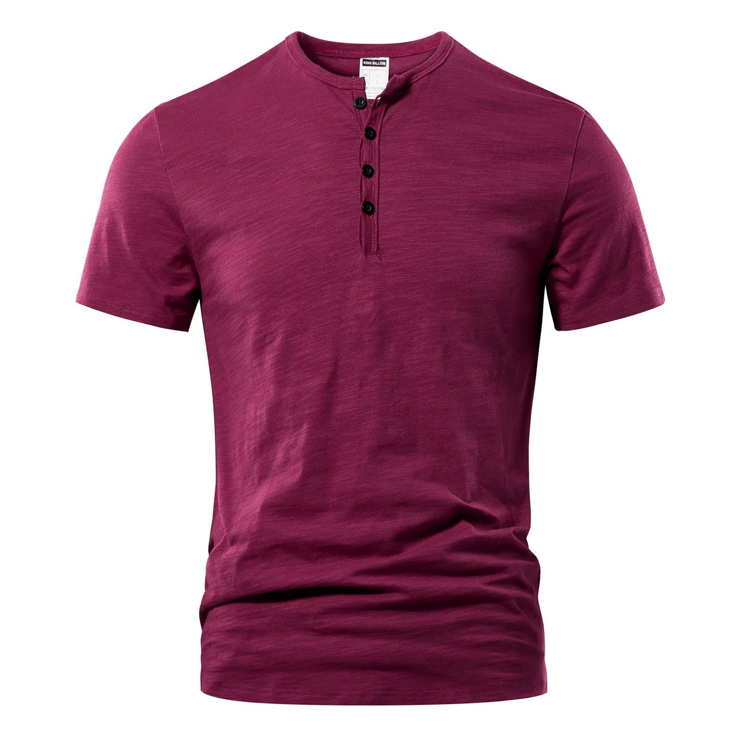 Men Casual Summer Short Sleeve Henry neck T-Shirt