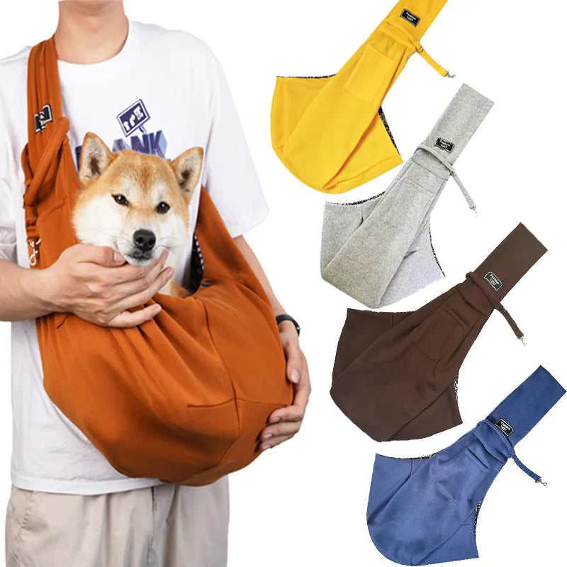 Crossbody breathable dog folding pet bag, large capacity pet supplies wholesale, cross-border exclusive portable cat bag
