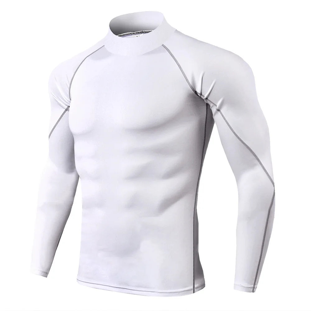 Men Sport T-shirt Quick Dry Bodybuilding Running Shirt Long Sleeve Compression Top Gym T Shirt