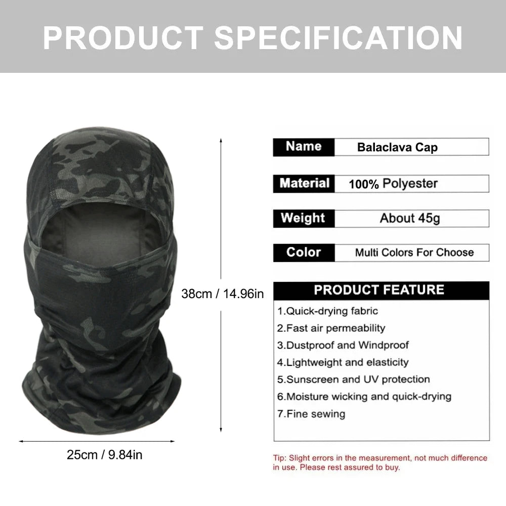 Camouflage Balaclava Hat Cycling Full Face Mask Outdoor Sports Hunting Hiking Ski Mask