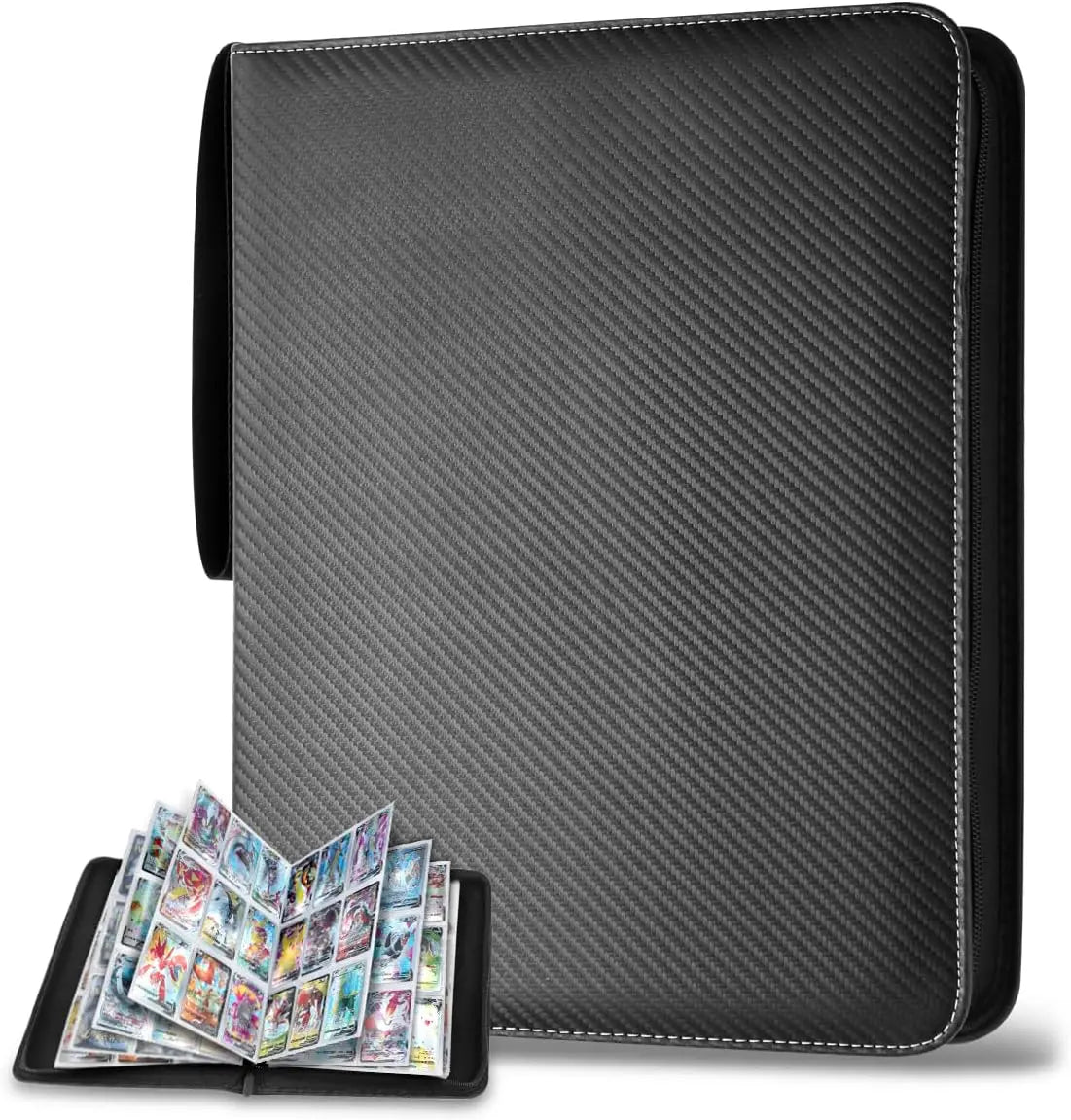 900 Pockets Card Binder Sleeves with Zipper, Double Sided Pockets Card Holder