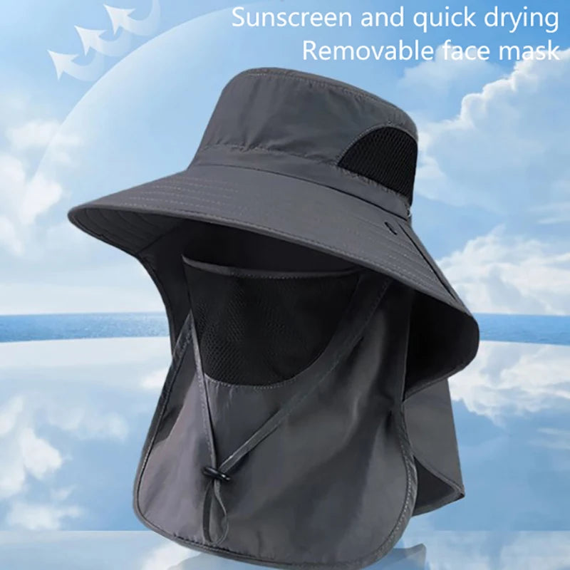 Summer Sun Hats UV Protection Outdoor Hunting Fishing Cap Hiking Camping Visor Bucket Hat