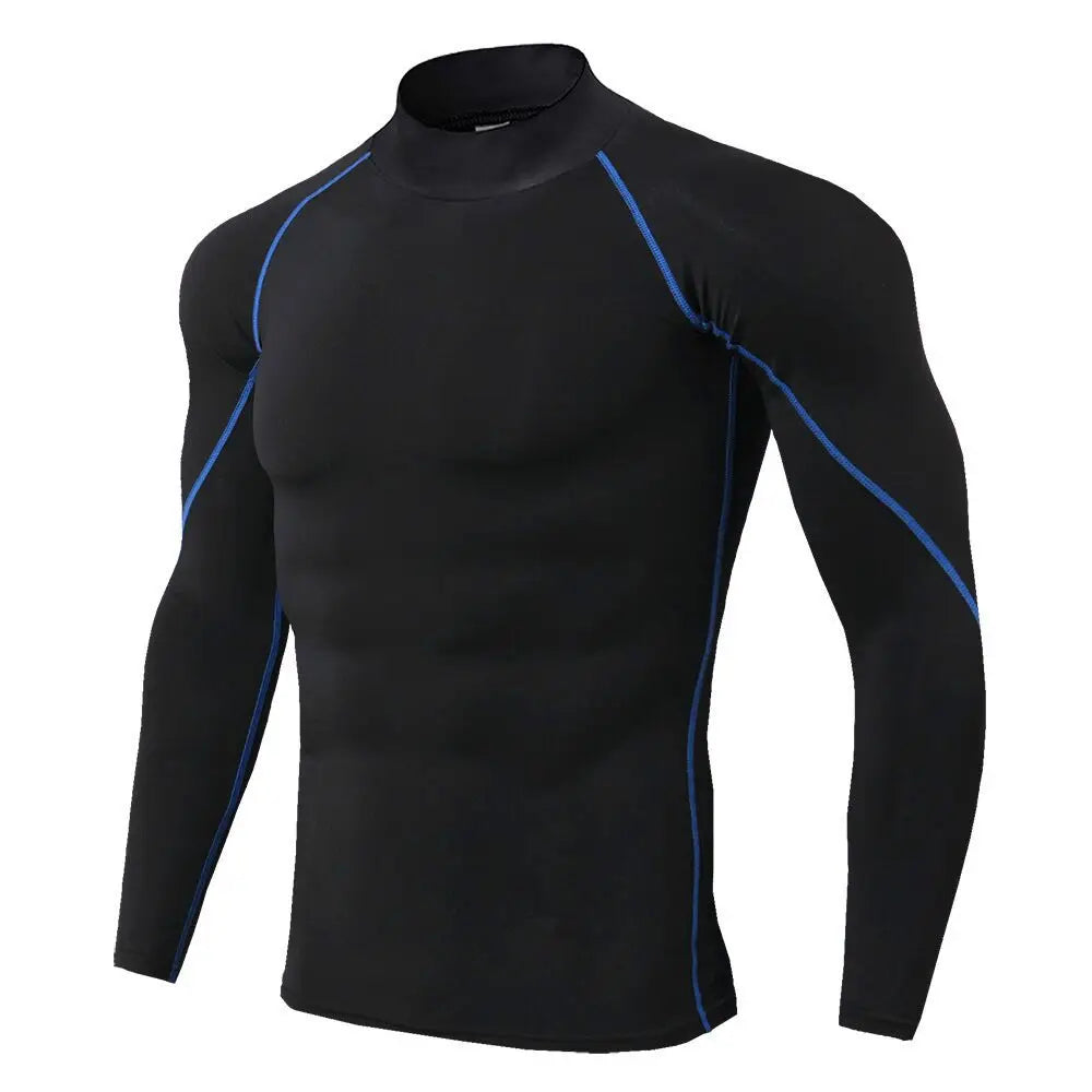Men Sport T-shirt Quick Dry Bodybuilding Running Shirt Long Sleeve Compression Top Gym T Shirt